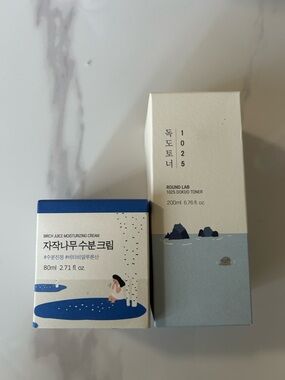 Round Lab 1025 Dokdo Toner & Birch Juice Moisturizing Cream